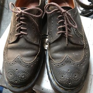 Vintage brown wingtip dr martens made in England